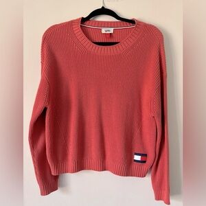 Tommy Hilfiger cotton sweater in coral size small